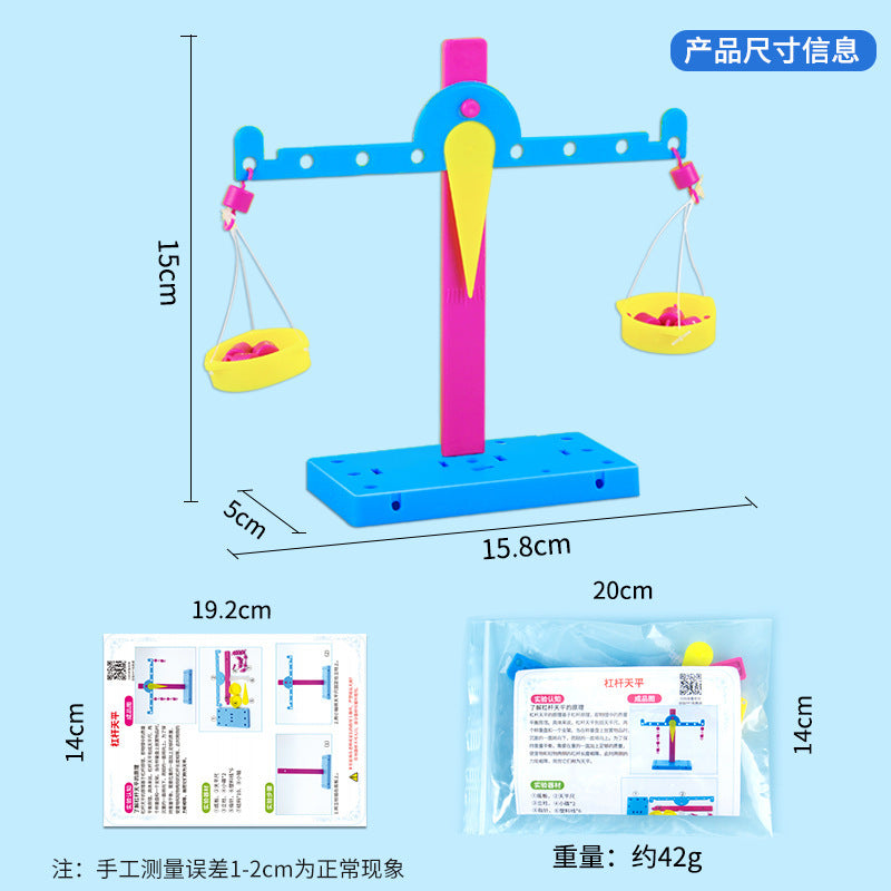 Processing Customized Science Small Experimental Balance Primary School Students Technology Small Production Educational Toys Material Package Source Factory