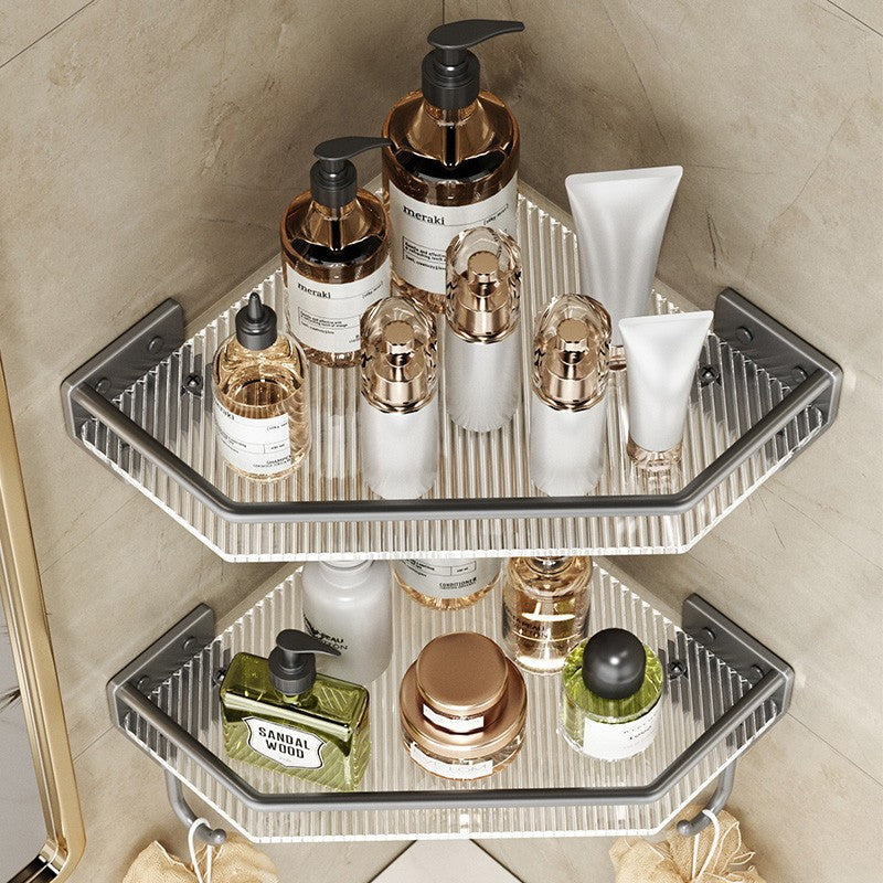 Acrylic toilet toilet rack non-punching bathroom gun gray tripod shower room toilet tripod