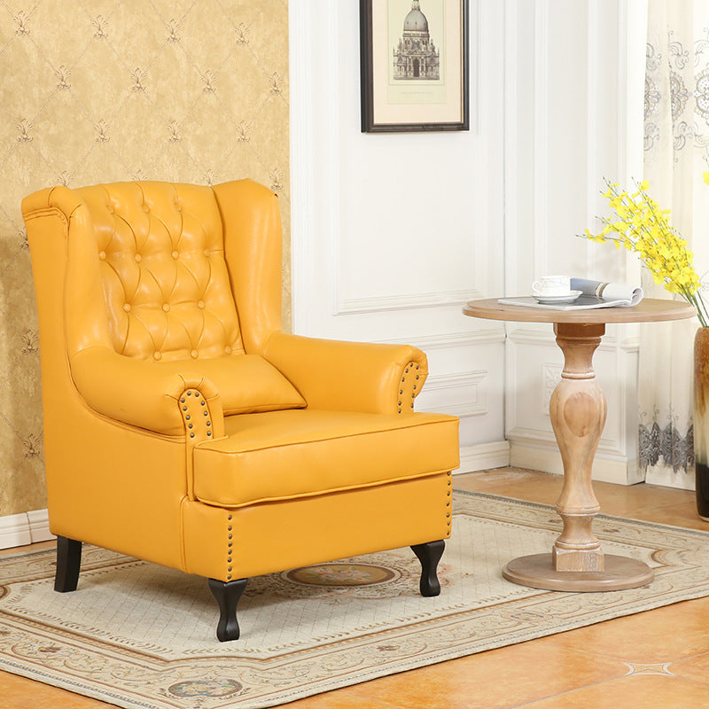 Tiger chair sofa chair single leather american retro european style living room bar cafe teahouse internet cafe solid wood