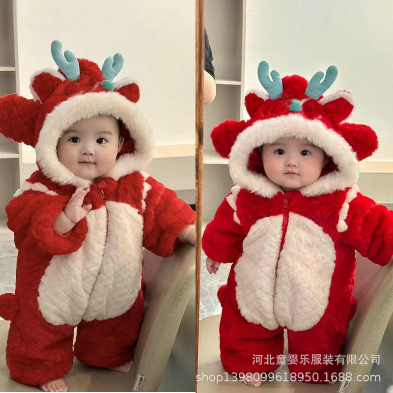 Winter new arrival: thickened outdoor cotton-padded clothes for babies - girls' infant outerwear, newborn rompers, winter apparel