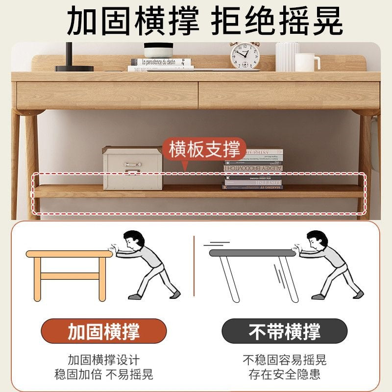 Solid wood nordic desk bedroom writing student home study table minimalist simple desktop computer desk computer desk chair