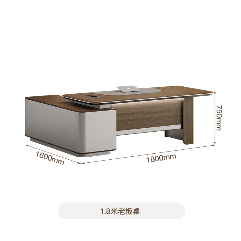 2025 new high-end boss desk, chairperson's office light luxury senior feeling, president's desk, large class desk