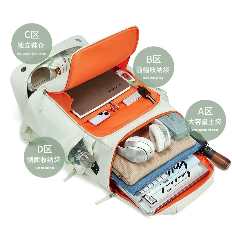 New women's backpack large capacity school bag outdoor light travel bag business trip computer bag travel leisure backpack