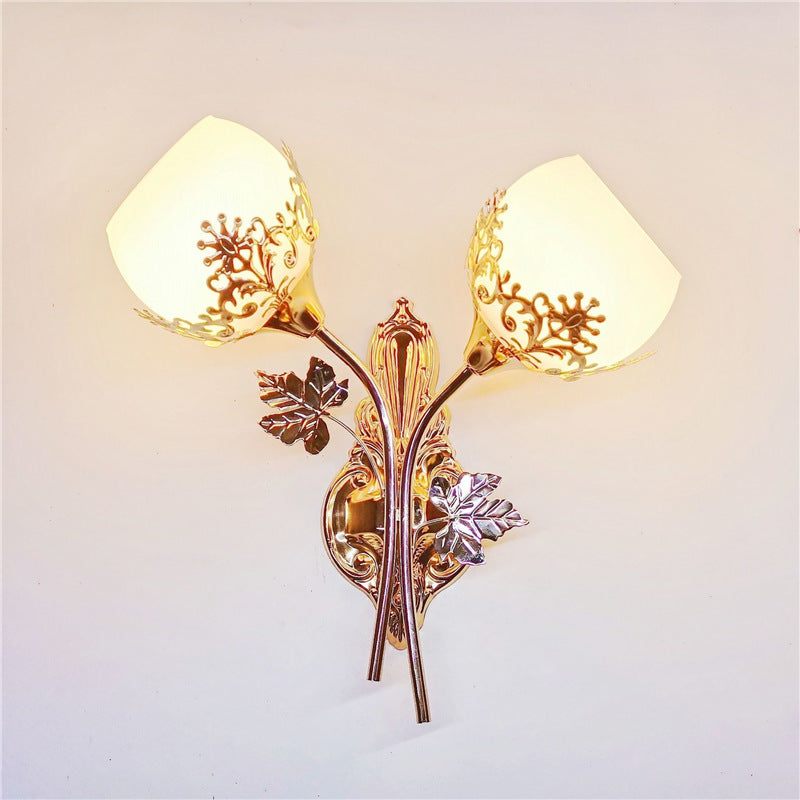 Led bedside wall lamp bedroom living room  new light luxury wall sconce european style stairway aisle ambient wall light