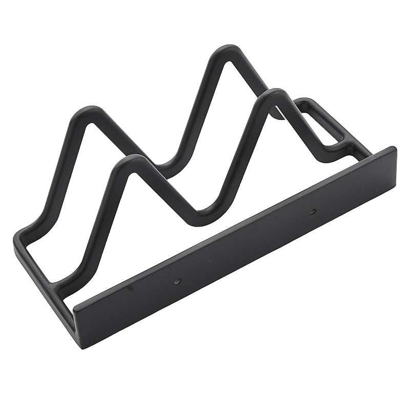 Space aluminum non-punching pot lid rack wall-mounted kitchen cutting board cutting board chopping board rack household storage pendant