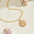 Wholesale vintage necklaces: cross-border sunflower, niche, high-end jewelry, extra-long face pendant, trendy women's clavicle chain