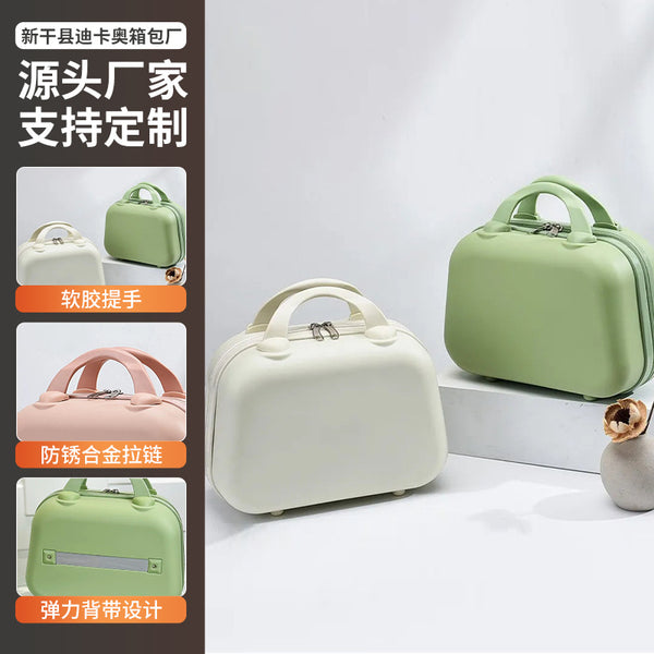 Suitcase Candy Color Cosmetic Case 14 Inch Mini Premium Wedding Gifts Spring Festival Box Souvenir Cosmetic Bag