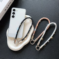 New classy sense of luxury square crystal mobile phone lanyard satchel style anti-lost anti-fall fashion bracelet wrist short rope