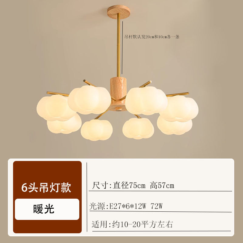 Log living room chandelier dining room light Japanese-style wabi-sabi wind homestay lighting retro wind hotel shop light bedroom lighting