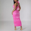 summer  cross-border sexy halter dress - crisscross backless bodycon mini dress