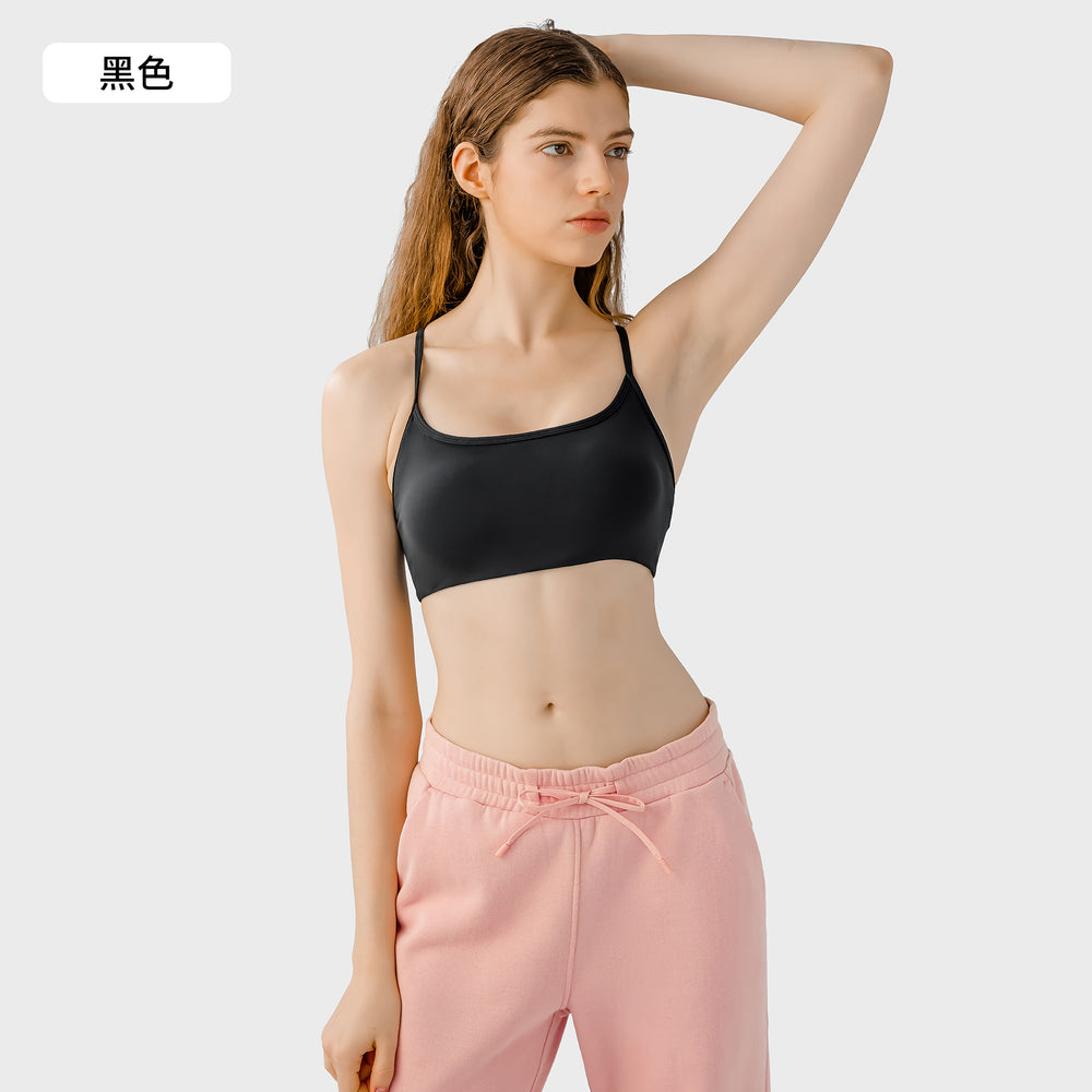 New yoga top: spaghetti strap, beautiful back yoga bra tank top - breathable fitness sports bra for women, summer collection dw399