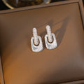 [set] cross-border unique ring pendant earrings gold niche design necklace women's fashion accessible luxury clavicle chain
