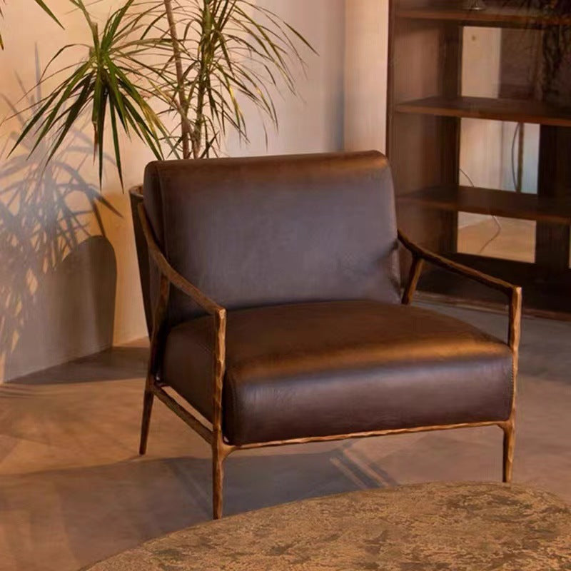 Medieval style retro casual chair forged iron sofa chair living room bedroom stylish furniture study soft chair