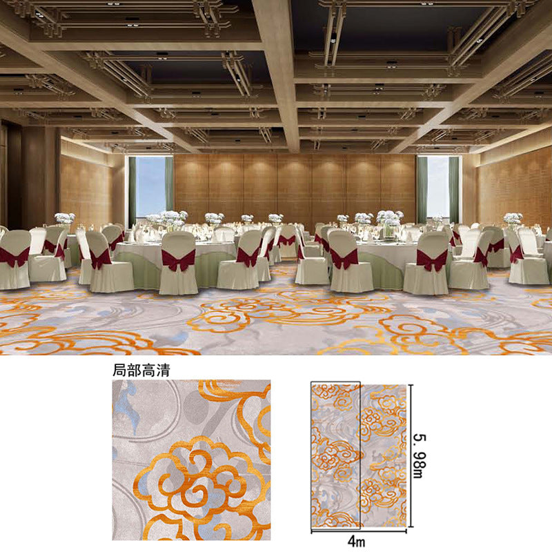 Hotel lobby carpet, 1000g nylon, fire-retardant, thickened area rug for banquet halls, restaurants, conference rooms, and reception areas