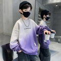 Boys' gradient hoodie - spring/autumn  new style, trendy kids' streetwear, autumn top, boy's base layer, cool & edgy