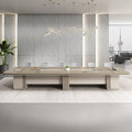 Conference table - long, minimalist rectangular design for meeting rooms, office furniture, suitable for small to large conference and negotiation settings - table and chair set