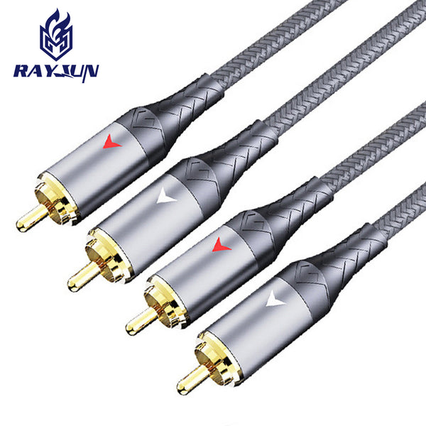 2RCA to 2RCA male-to-male audio cable, dual lotus head DVD TV power amplifier audio speaker cable manufacturer