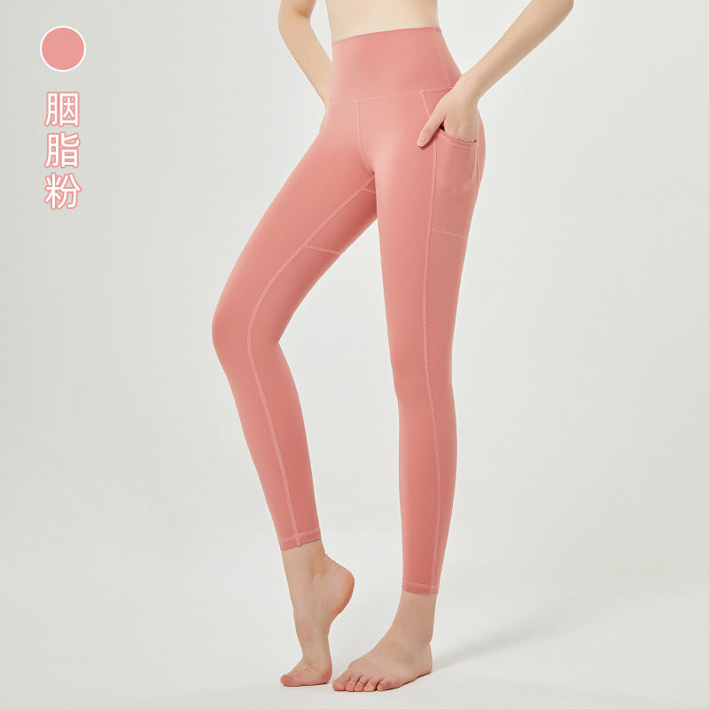 New lulu yoga pants for women - naked feel, peach lift, workout leggings with double side pockets, perfect for running and cycling