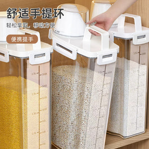Japanese-style canned grain rice bucket - household insect-proof, moisture-proof, airtight flour storage container, noodle bucket, rice and grain storage box