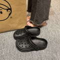 005 croc shoes-nude shoes (black)