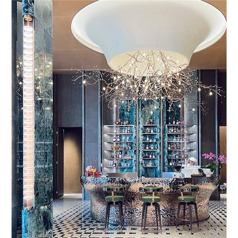 Modern minimalist light luxury long arm wall lamp - designer style for hotel, villa, front desk, and private room