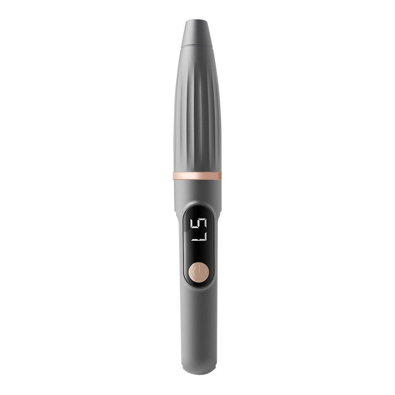 Portable rechargeable nail polishing pen, manicure tool, nail removal pen, light sound, low vibration, easy polishing, lcd display slot
