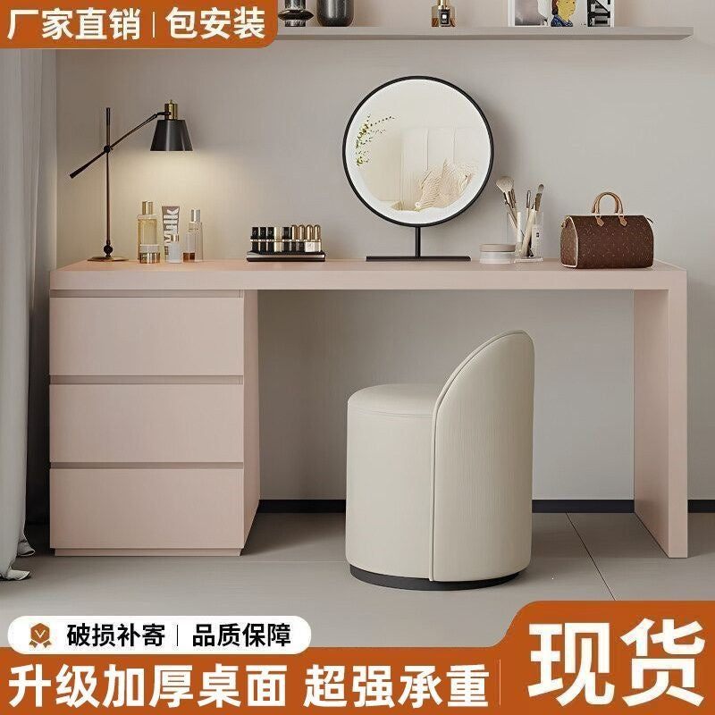 Wall-mounted desk with drawer and cabinet, 2-in-1 design, suitable for home living room, study, bedroom, office, or vanity table
