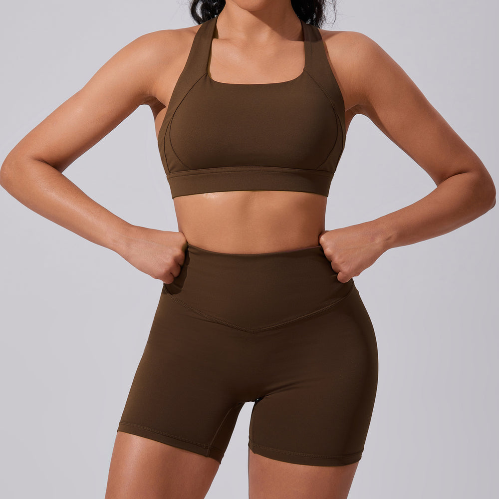 European and american summer cloud-like yoga set - tight-fitting, butt-lifting fitness outfit, two-piece gym running sportswear for women
