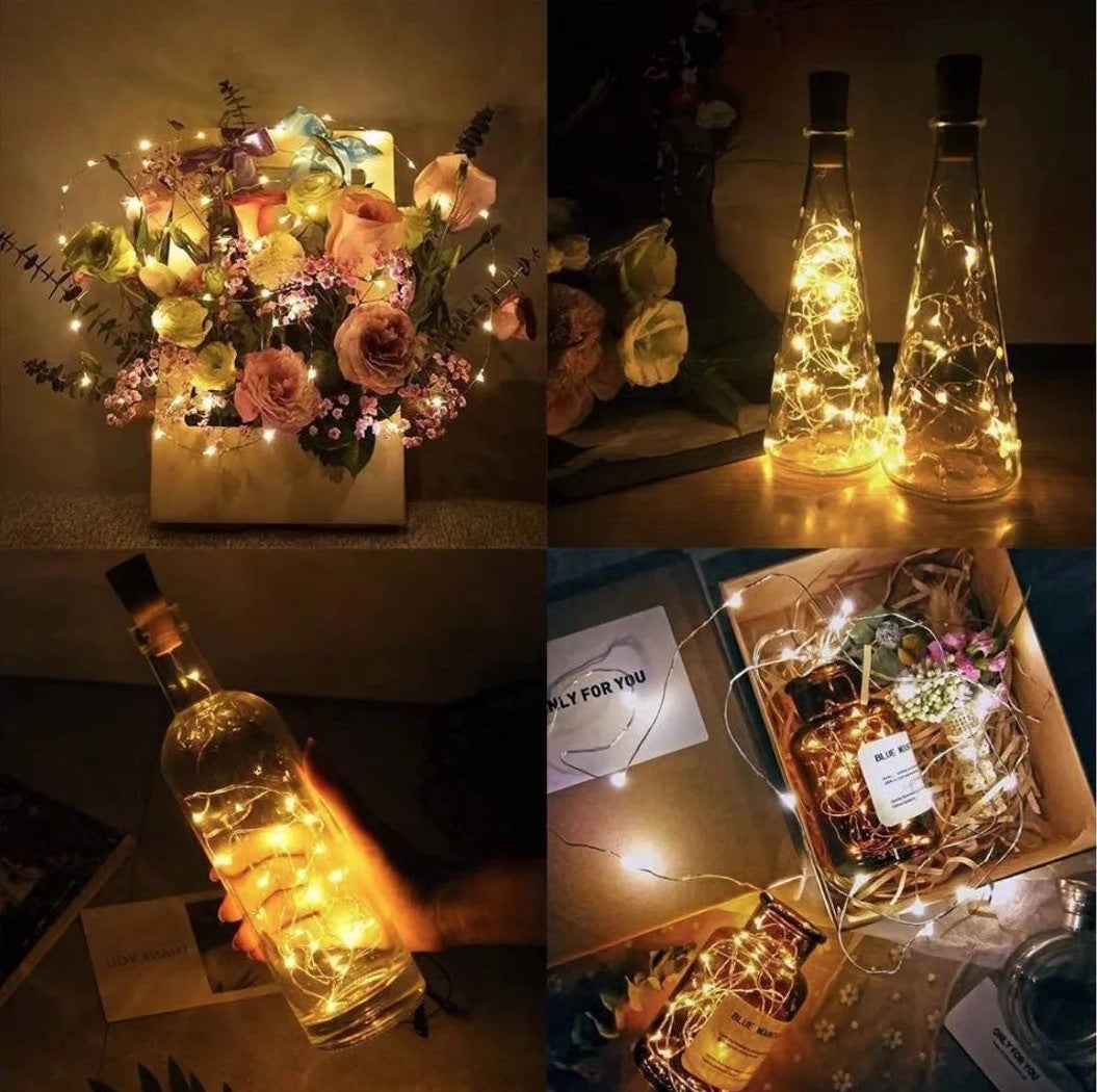 LED copper wire light gift box decorative light button light string bouquet dress button light battery box light copper wire light string light