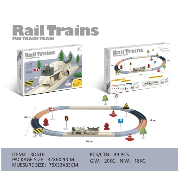 electric train track educational toy artificial model electric train super large changeable track assemble toy