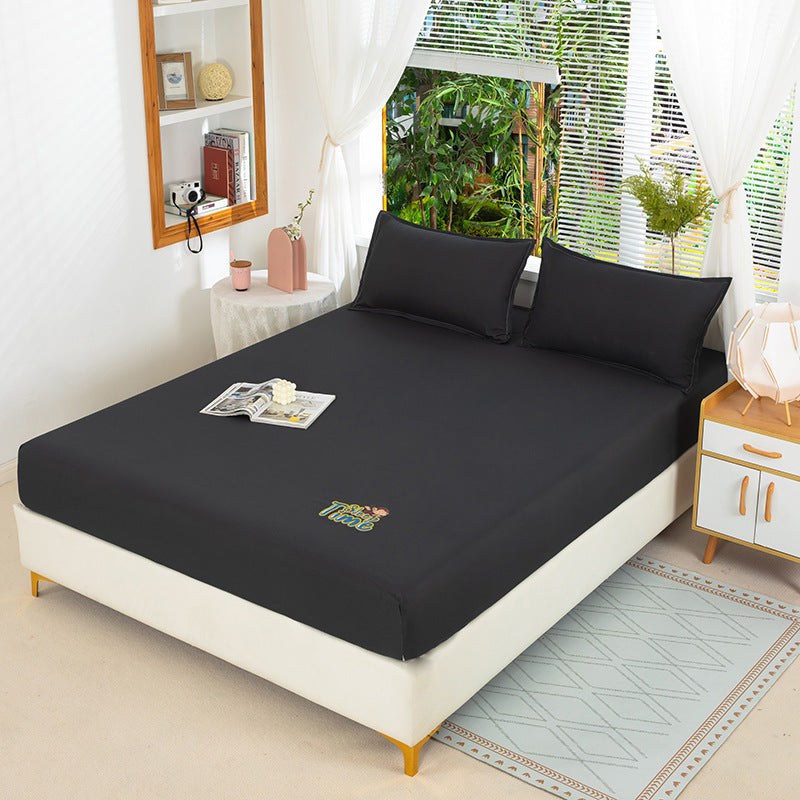 Bed sheets single piece fitted sheet all-inclusive bed cover mattress protector washed cotton summer maternal and infant washed cotton fitted sheet three-piece set
