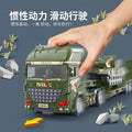 large flatbed transport truck semi-trailer trailer artificial inertia heavy flatbed truck kids engineering vehicle model