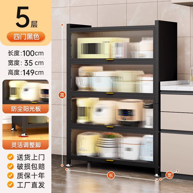 Kitchen storage rack floor-standing multi-functional home appliance storage cabinet cabinet shelf for home spice rack cabinet cupboard