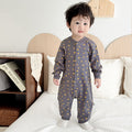 Baby cotton romper - newborn long sleeve bodysuit - autumn baby crawling suit