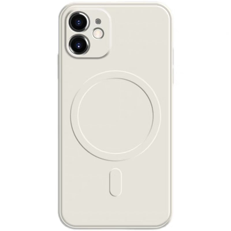 Suitable for apple 17pro magnetic phone case iphone16 liquid silicone magsafe precision hole 13 anti-fall case 14