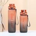 Carefully selected gradient color plastic water cup outdoor fitness with straw plastic cup classy portable large capacity water bottle