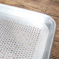 Commercial aluminum alloy rectangular oven baking pan, non-stick anodized, perforated bread cake baking tray, 60*40 cm