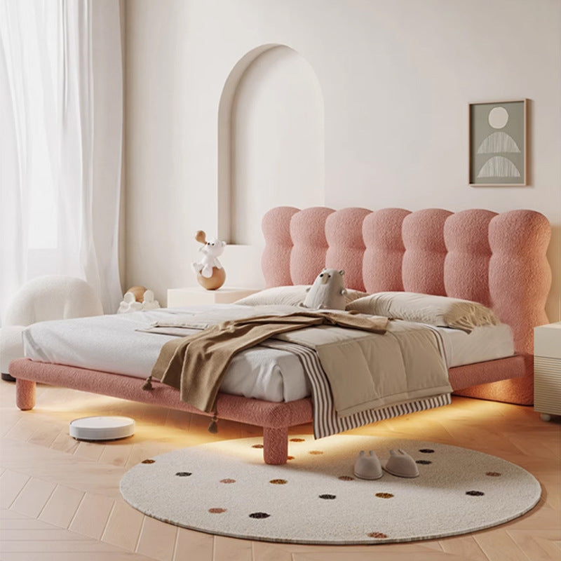 Bubble bed designer fabric bed princess girl room popular soft package french girl secondary bedroom kids bed
