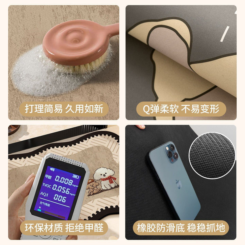 Diatom mud bathroom floor mat door absorbent quick-drying for home bathroom toilet foot mat medieval style wash basin non-slip