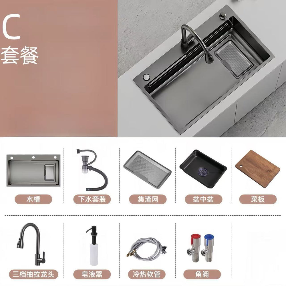 New arrival slag sink large single slot thickenedsus304 stainless steel for home kitchen sink sink sink
