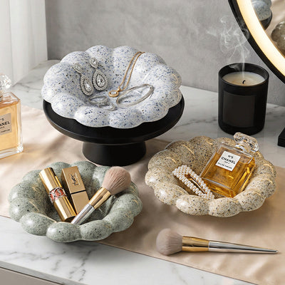 Instagram-worthy photo prop jewelry storage and display tray. high-end, stylish tray for showcasing your accessories. luxurious ceramic jewelry organizer