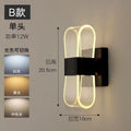 minimalist modern bedside lamp creative bedroom living room nordic led ultra-bright aisle background wall light