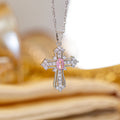 popular copper micro-embedded accessible luxury cross necklace for women fashioneasiest for matchelegant non-fading clavicle chain jewelry