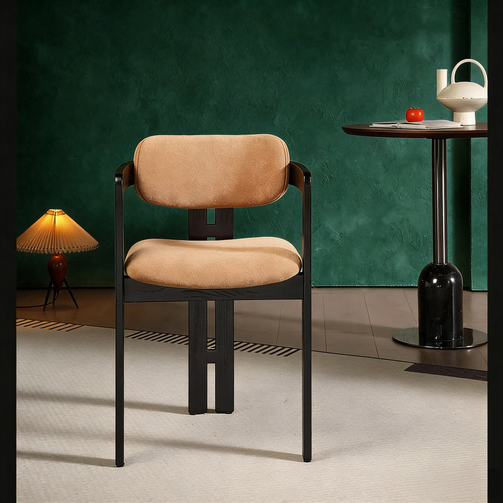 Italian light luxury solid wood dining chair hotel negotiation chair back tea chair makeup stool casualfor home study desk chair