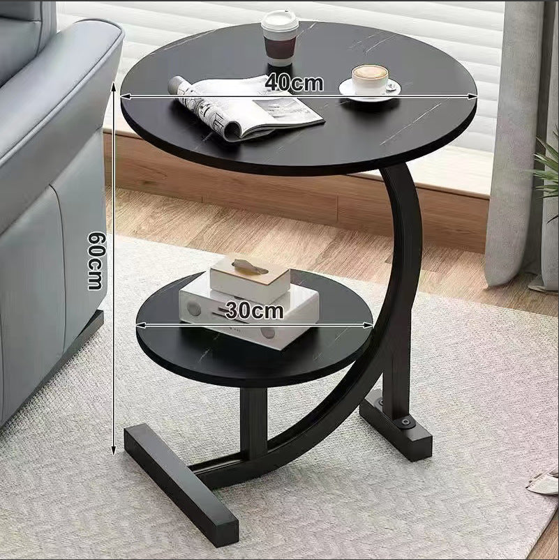 Bedside table movablecasual small round table living room sofa bedroom bedside small coffee table for home mini bedside table