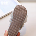 Vancahao girls' lace bow princess shoes, new autumn  collection, kids' silver soft sole single shoes, leather shoes
