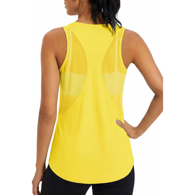 Amazon european style casual versatile women's sports tank top -  designer sleeveless top