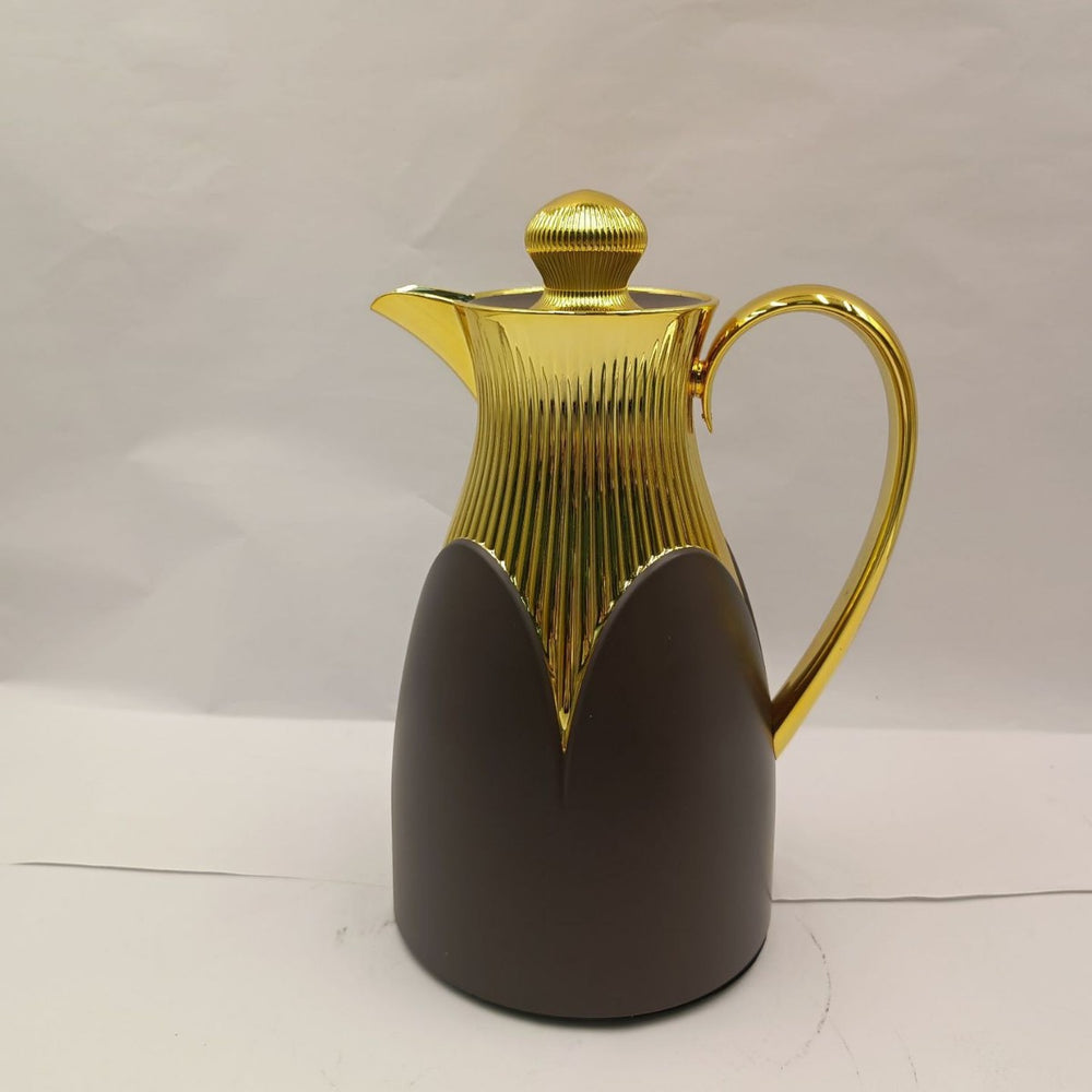 Wholesale cross-border luxury insulated kettle: large capacity coffee pot for home and commercial use, insulated water kettle with logo, gold teapot