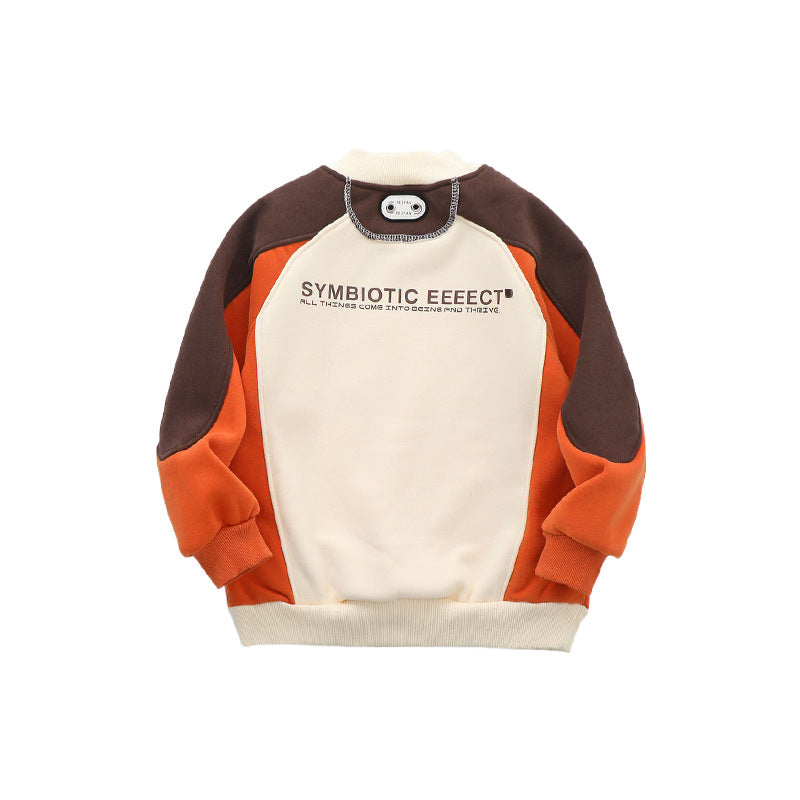 Boys' spring/autumn sweatshirt -  new collection - mid-to-large size kids' autumn long-sleeve t-shirt - trendy boys' autumn top