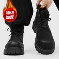 Boots men's british american rhubarb retrofleece-lined short boots men's workwear high-top heattechwinter snow cotton shoes